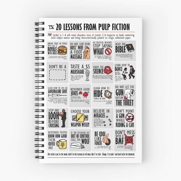 Item preview, 20 Lessons from Pulp Tarantino designed and sold by TKsuited.