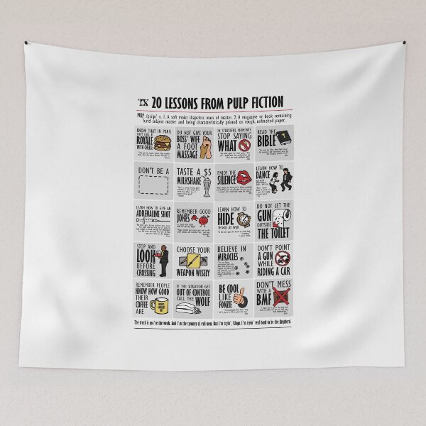Item preview, 20 Lessons from Pulp Tarantino designed and sold by TKsuited.