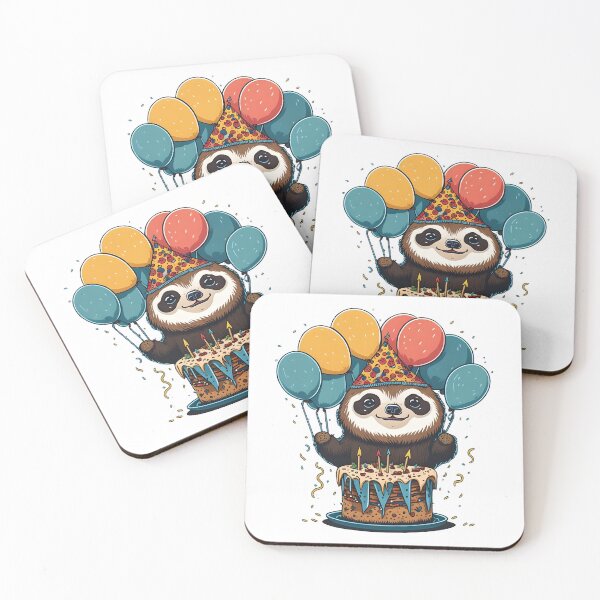 Item preview, Birthday sloth designed and sold by BearsAndSkulls.