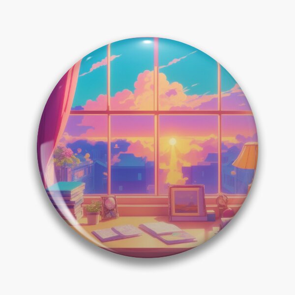Item preview, Retro Anime Study Nook designed and sold by pattern-atelier.
