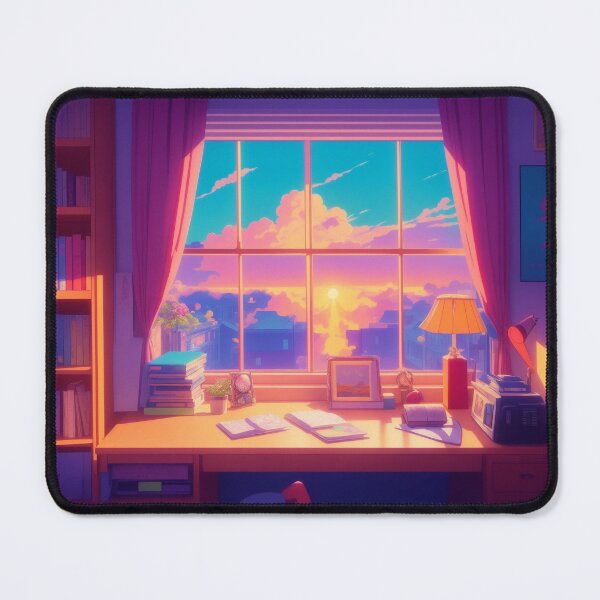 Item preview, Retro Anime Study Nook designed and sold by pattern-atelier.