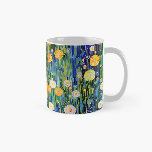 Item preview, Emerald Reverie: Gustav Klimt-Inspired Flowers Landscape designed and sold by vadimcarazan.