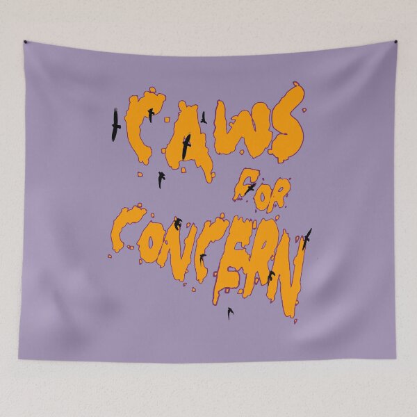 Item preview, Halloween Ravens Caws For Concern Fun Pun Orange Quote designed and sold by taiche.