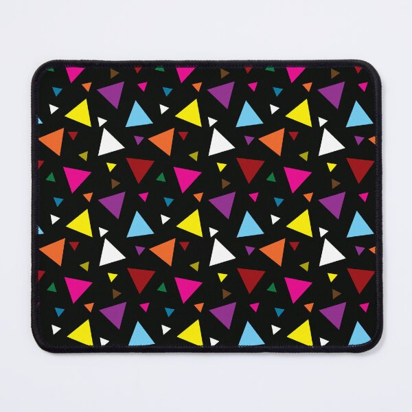 Item preview, Colourful Triangles Black Pattern designed and sold by PatternTitan.