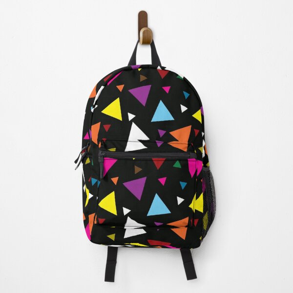 Item preview, Colourful Triangles Black Pattern designed and sold by PatternTitan.