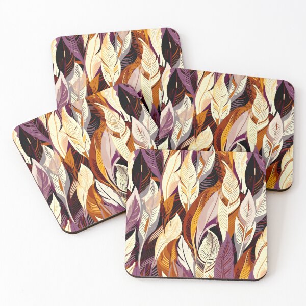 Item preview, Feathers - Rust, eggplant, ivory, gold, black designed and sold by Highlandkings.