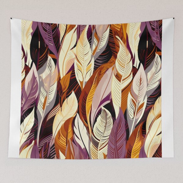 Item preview, Feathers - Rust, eggplant, ivory, gold, black designed and sold by Highlandkings.