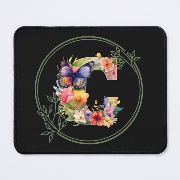 Item preview, Floral monogram letter C in colorful flowers. designed and sold by LuckyFamily.