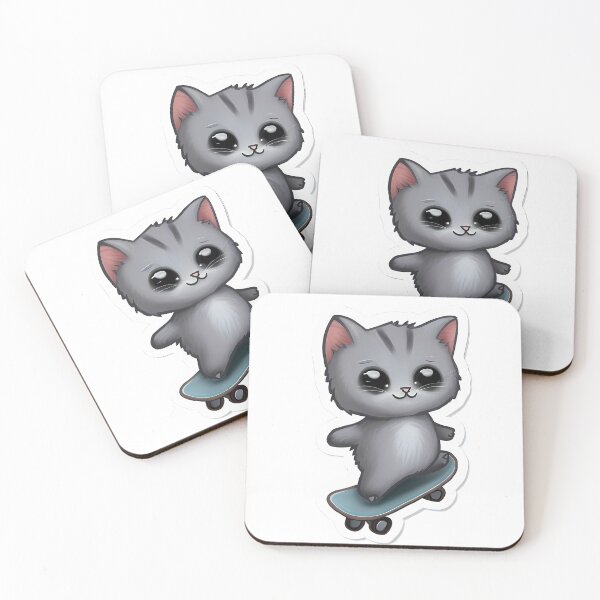 Item preview, Skateboard Whiskers: Cute Cat on Skateboard designed and sold by Dm4rt.
