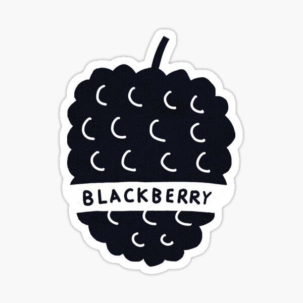 Item preview, Blackberry fruit label sticker designed and sold by Drewscape.