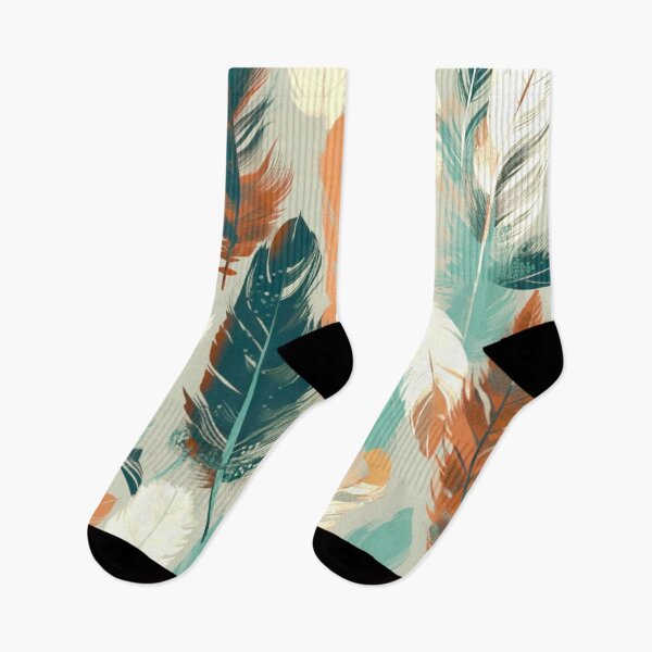 Item preview,  Feathers - Rust, teal, blush, ivory, gold 2 designed and sold by Highlandkings.