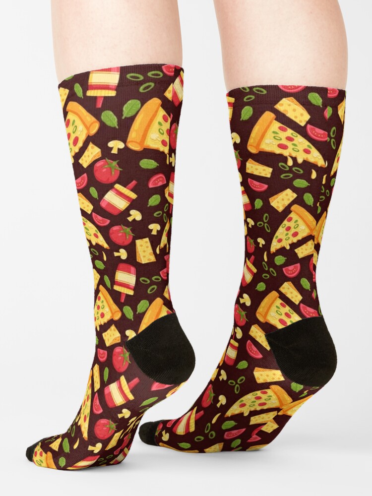 Discover Pizza, Sauce, Fromage, Tomates Et Garnitures. Motif Semmles Chaussettes
