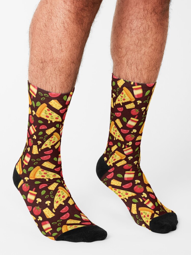 Discover Pizza, Sauce, Fromage, Tomates Et Garnitures. Motif Semmles Chaussettes