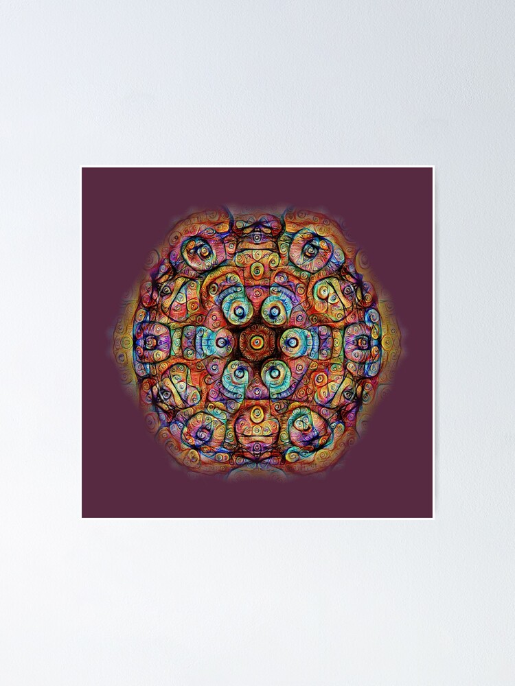 Alternate view of #DeepDreamed Amulet Poster