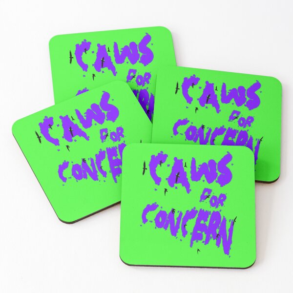 Item preview, Halloween Ravens Caws For Concern Fun Pun Purple Quote designed and sold by taiche.