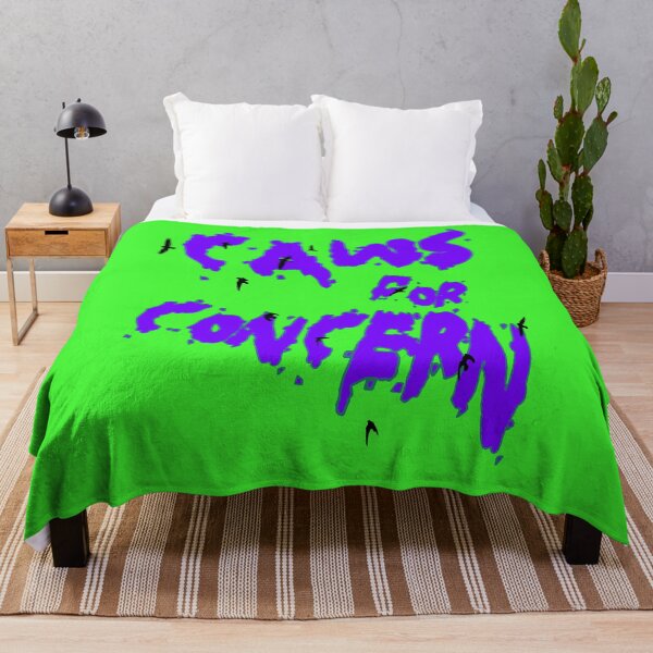 Item preview, Halloween Ravens Caws For Concern Fun Pun Purple Quote designed and sold by taiche.