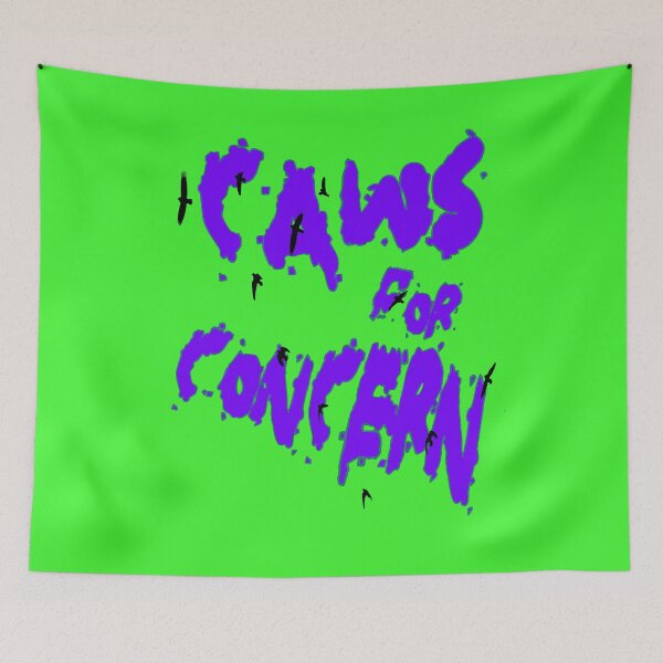 Item preview, Halloween Ravens Caws For Concern Fun Pun Purple Quote designed and sold by taiche.