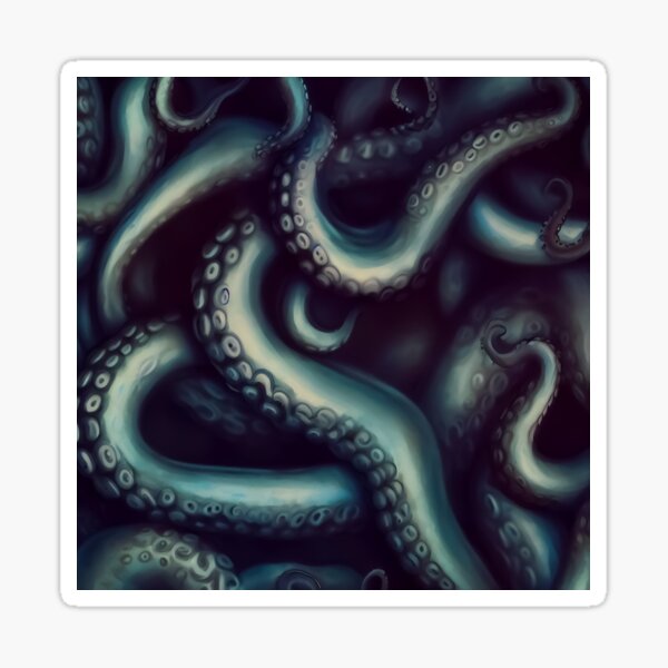 Spooky tentacle pattern Sticker