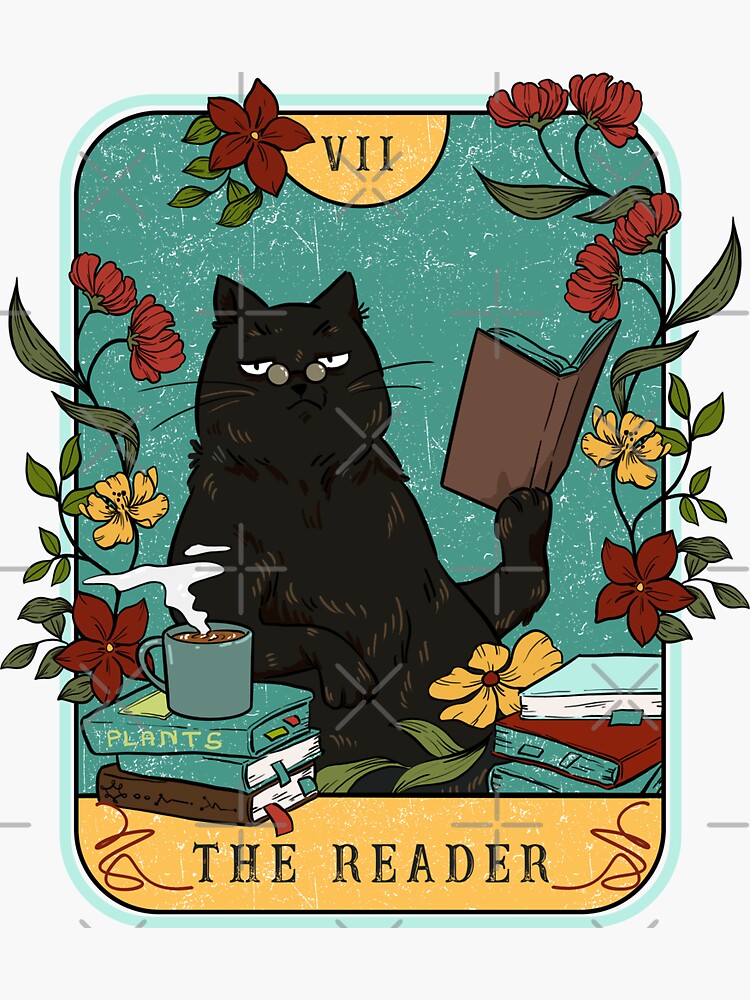 The Reader - Tarot card Sticker for Sale by Bookishbabe317