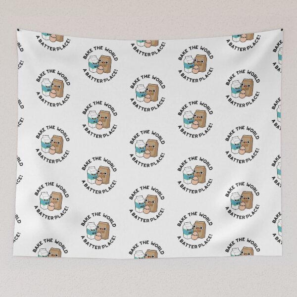 Item preview, Bake The World A Batter Place Funny Baking Puns  designed and sold by punnybone.