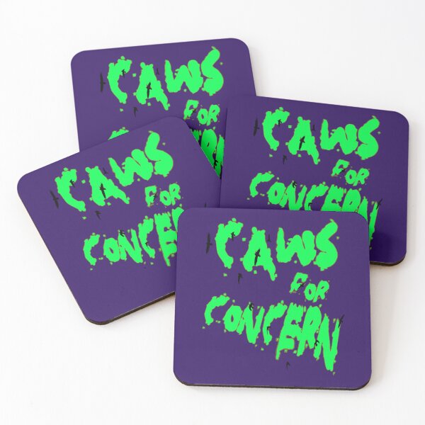 Item preview, Halloween Ravens Caws For Concern Fun Pun Green Quote designed and sold by taiche.