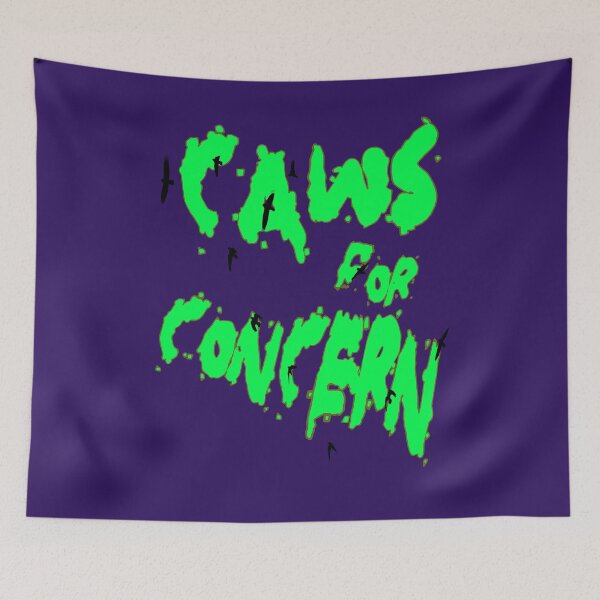 Item preview, Halloween Ravens Caws For Concern Fun Pun Green Quote designed and sold by taiche.
