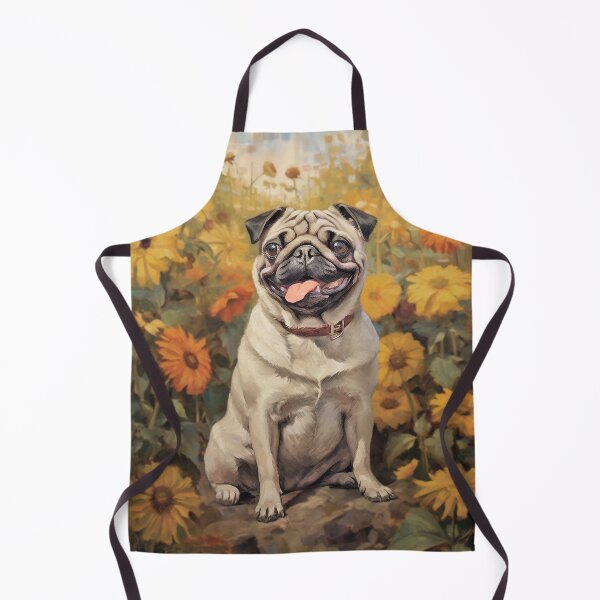Item preview, Cute Pug in Fall Flowers designed and sold by candiscamera.