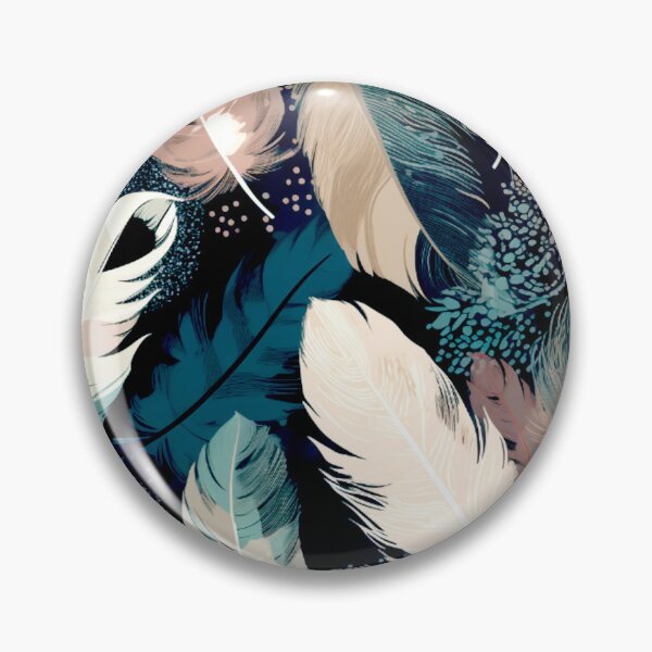 Item preview, Feathers - Teal, blush, gray, ivory, gold 2 designed and sold by Highlandkings.