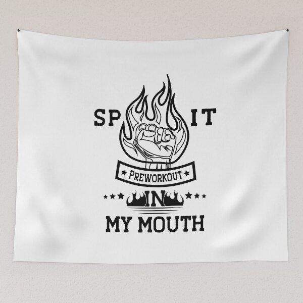 Item preview, Funny Gym Workout Quote Spit Preworkout In My Mouth Sarcastic Bodybuilding design for your favorite gym partner designed and sold by saadabs.