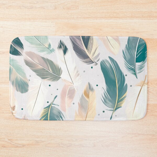 Item preview, Feathers - Teal, blush, gray, ivory, gold 3 designed and sold by Highlandkings.