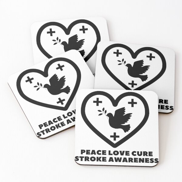 Item preview, Peace Love Cure Stroke Awareness designed and sold by CreatorPond.