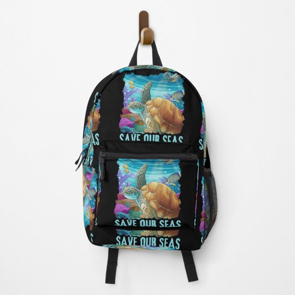 Item preview, SEA TURTLE - Save Our Seas, Turtle Lover, Sad Porpoise, Pacific Ocean, Marine Life designed and sold by Sun Sand & Sea Art.
