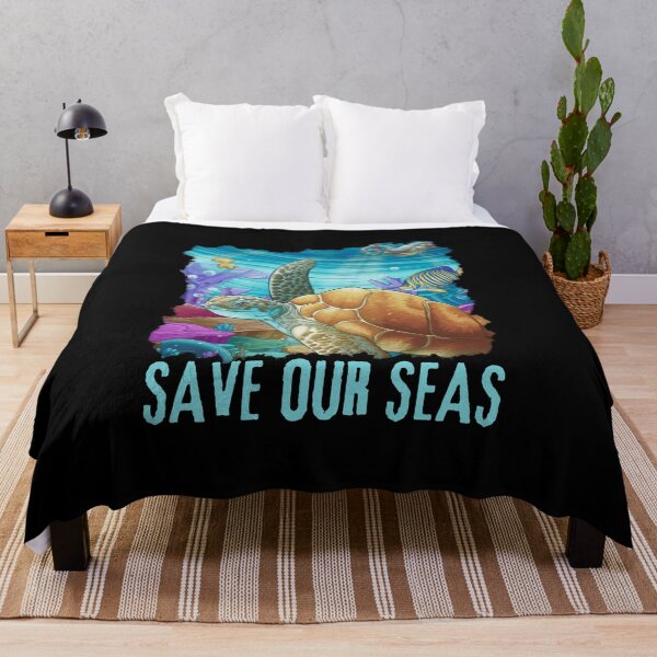 Item preview, SEA TURTLE - Save Our Seas, Turtle Lover, Sad Porpoise, Pacific Ocean, Marine Life designed and sold by Sun Sand & Sea Art.