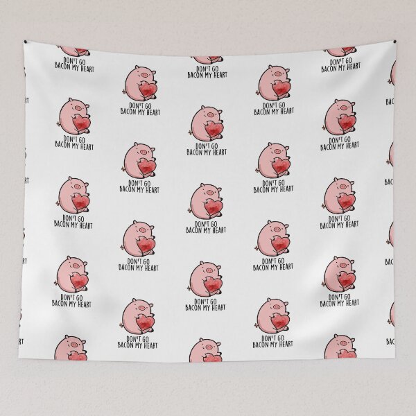 Item preview, Don't Go Bacon My Heart Funny Pig Puns  designed and sold by punnybone.