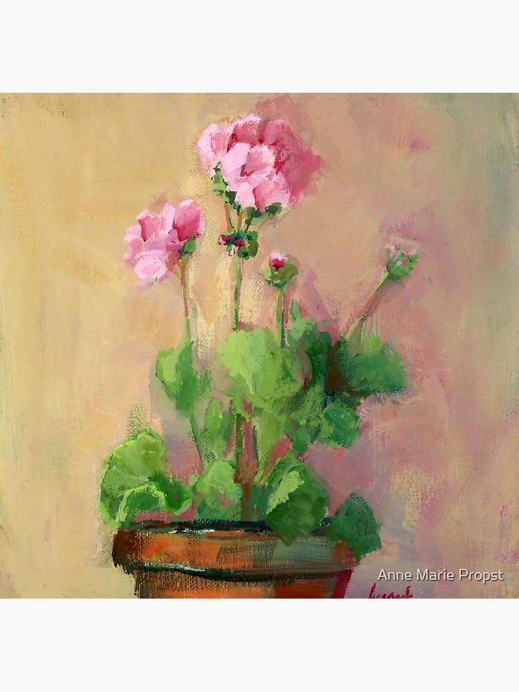 POTTED GERANIUM - Original Watercolor - 12