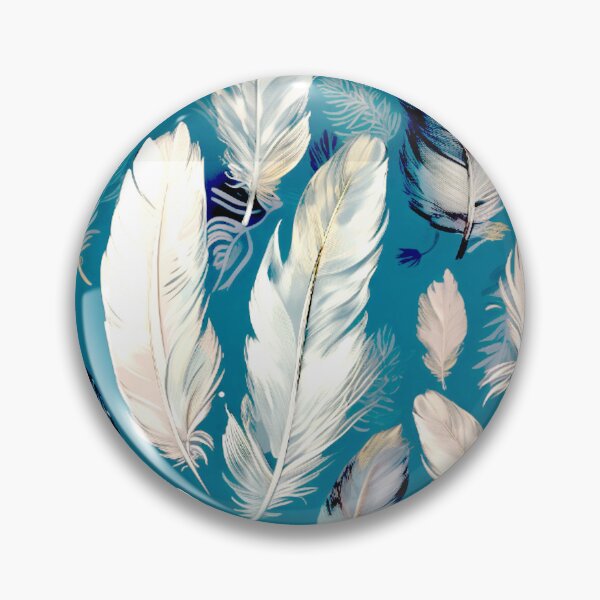 Item preview, Feathers - Teal, blush, navy, gray, gold 2 designed and sold by Highlandkings.