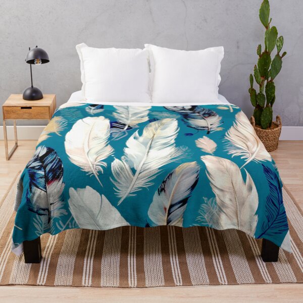 Item preview, Feathers - Teal, blush, navy, gray, gold 2 designed and sold by Highlandkings.