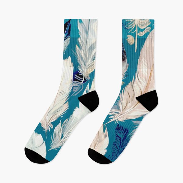 Item preview, Feathers - Teal, blush, navy, gray, gold 2 designed and sold by Highlandkings.