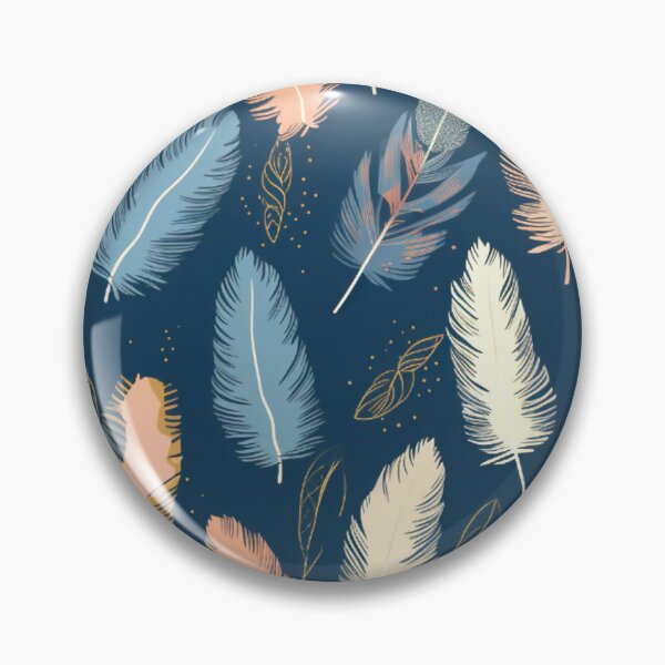 Item preview, Feathers - Teal, blush, navy, gray, gold 3 designed and sold by Highlandkings.