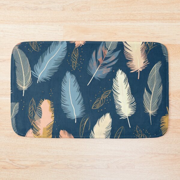 Item preview, Feathers - Teal, blush, navy, gray, gold 3 designed and sold by Highlandkings.