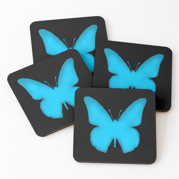 Item preview, Neon Blue Ombre Butterfly Silhouette  designed and sold by Deborah Camp.