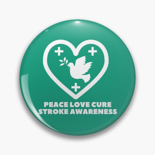 Item preview, Peace Love Cure Stroke Awareness designed and sold by CreatorPond.