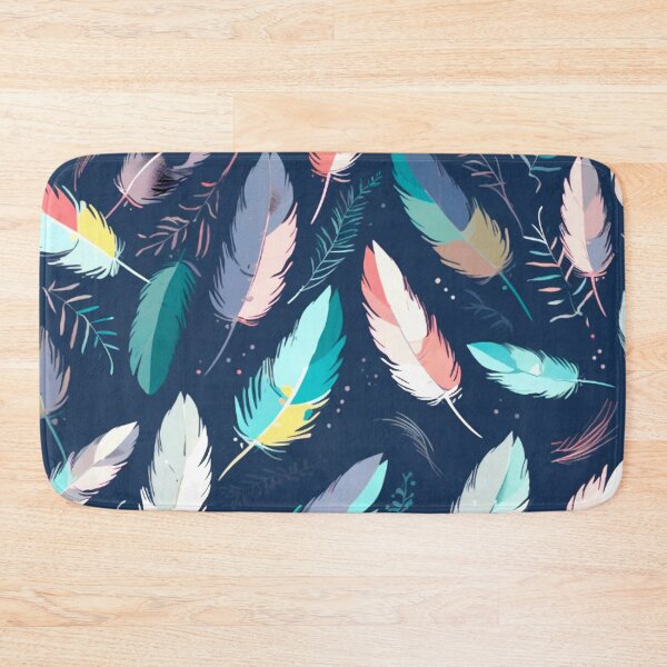 Item preview, Feathers - Teal, blush, navy, gray, gold 4 designed and sold by Highlandkings.