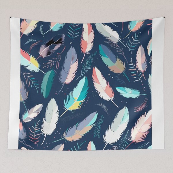 Item preview, Feathers - Teal, blush, navy, gray, gold 4 designed and sold by Highlandkings.