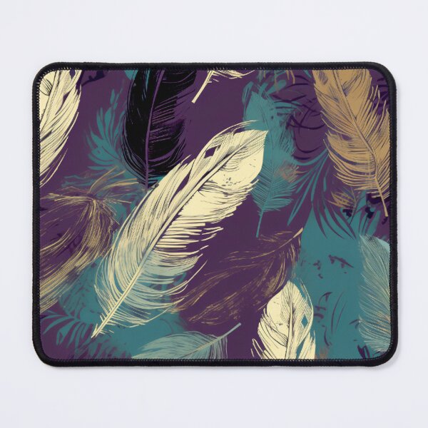 Item preview, Feathers - Teal, eggplant, ivory, gold, black designed and sold by Highlandkings.
