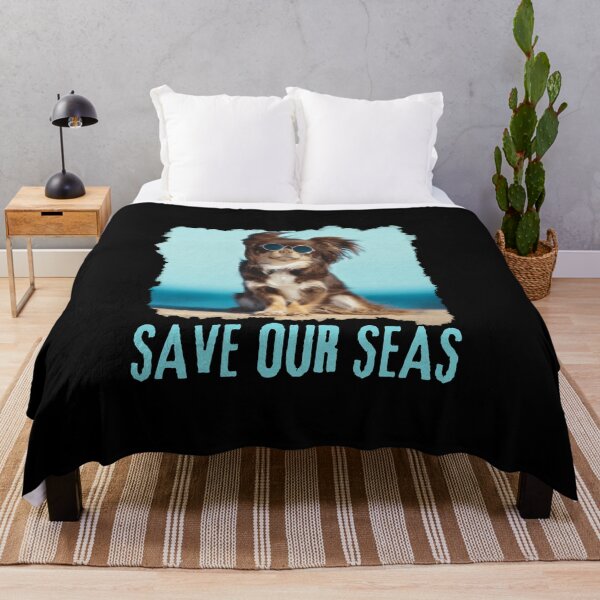 Item preview, COOL BEACH DOG - Save Our Seas, Dog Lover, Cool Puppy, Ocean Love, Top Dog designed and sold by Sun Sand & Sea Art.