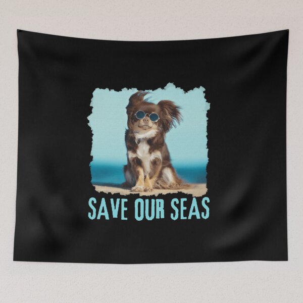 Item preview, COOL BEACH DOG - Save Our Seas, Dog Lover, Cool Puppy, Ocean Love, Top Dog designed and sold by Sun Sand & Sea Art.