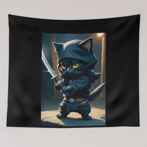 Item preview, Cat in ninja costume designed and sold by Mahkor.