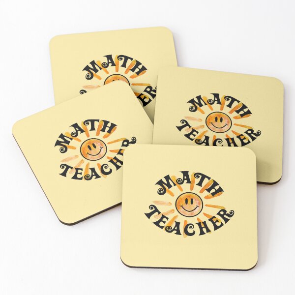 Item preview, Groovy Math Teacher Happy Face Sunshine Gift designed and sold by heartsake.