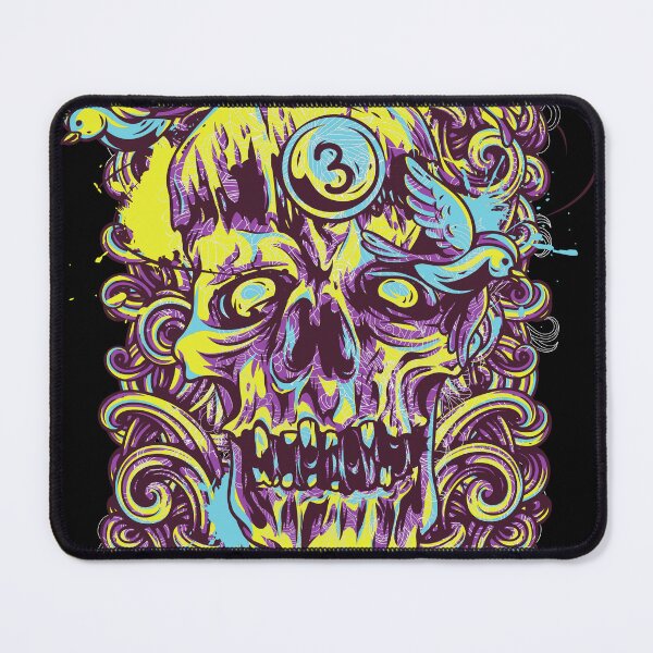 Item preview, Vibrant skull number 3 designed and sold by askthebookbug.